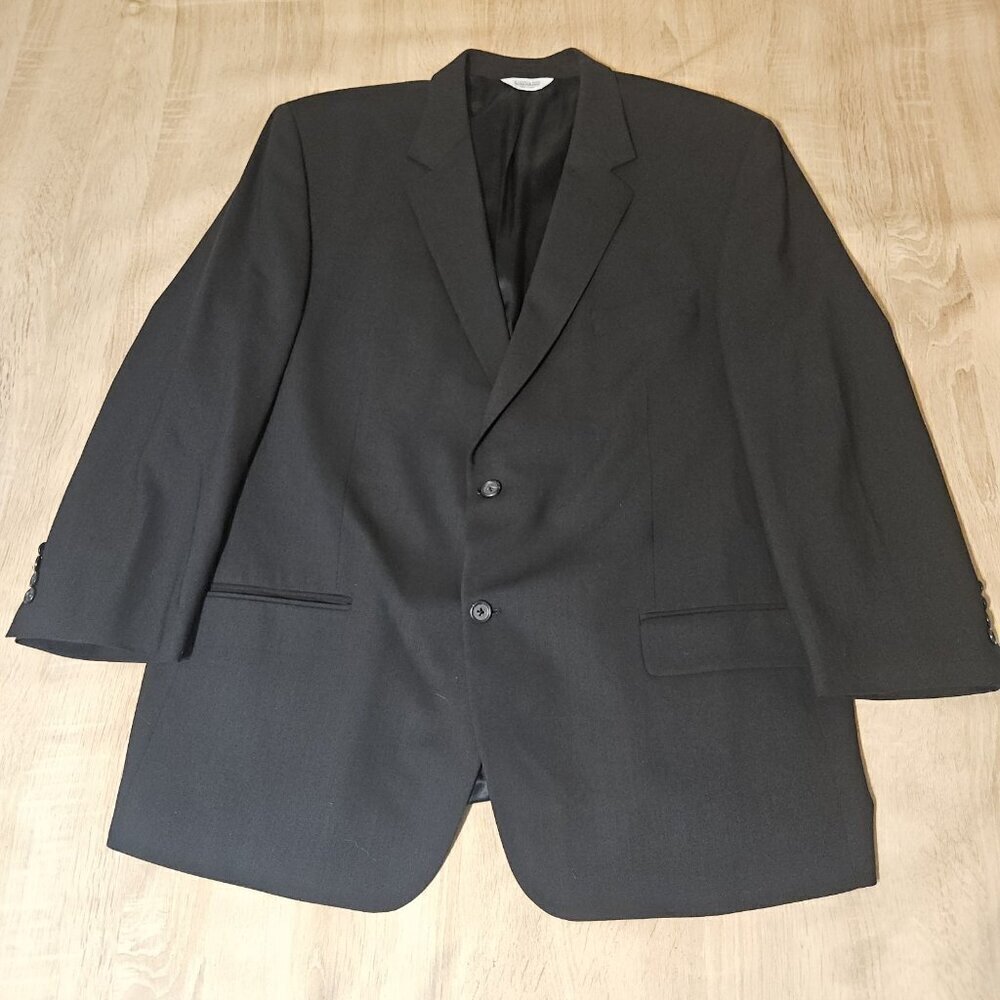 Joseph & Feiss International Comfort Stretch Worsted Wool Navy Blue 46R Blazer